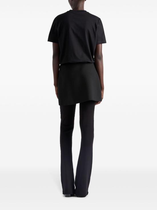  프라다 자수 트라이앵글 저지 티셔츠 35838RS16216DV F0002 NERO - PRADA