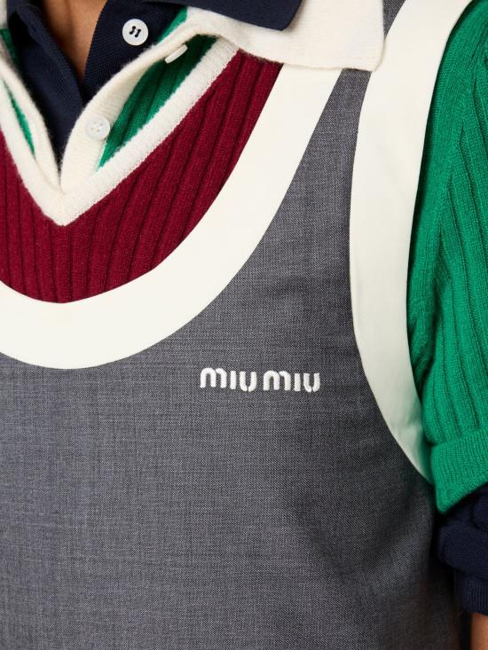 25SS 미우미우 숏 원피스 MF5647SOOO11RF F0480 Ardesia - MIU MIU