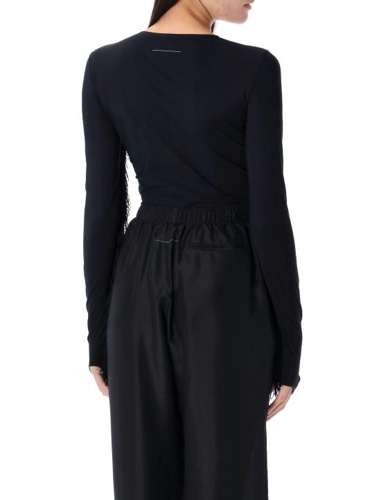 25SS MM6 메종마르지엘라 긴팔 티셔츠 S52NA0070S20518 900 BLACK - MM6 MAISON MARGIELA