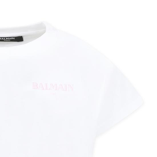 25SS [키즈] 발망 티셔츠 BW8A31 Z0116 100RS WHITE - BALMAIN