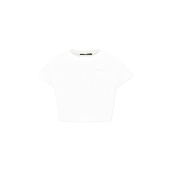 25SS [키즈] 발망 티셔츠 BW8A31 Z0116 100RS WHITE
