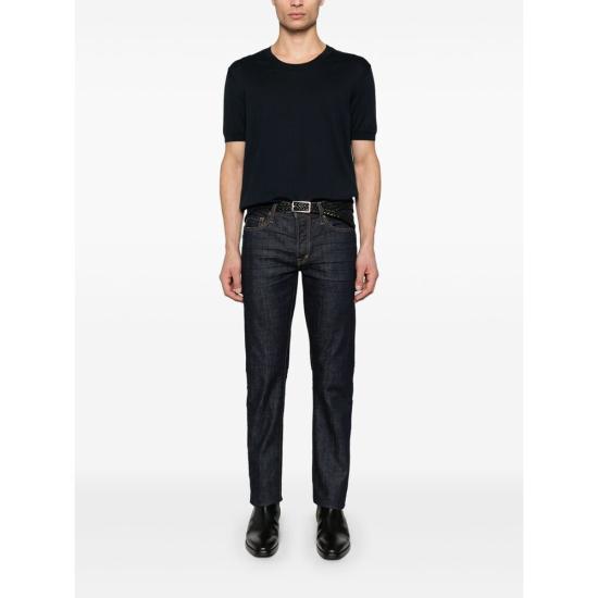 25SS 톰포드 반팔 티셔츠 YMC024S25 KCS018 HB785 BLUE - TOMFORD