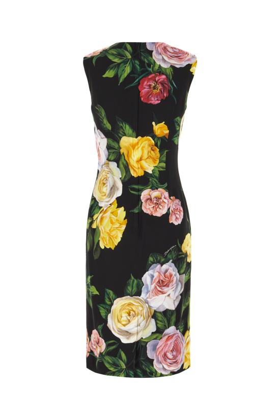 25SS 돌체앤가바나 원피스 F6TMSTFSA7B HN5IY PEONIE ROSE FDO NERO - DOLCE & GABBANA