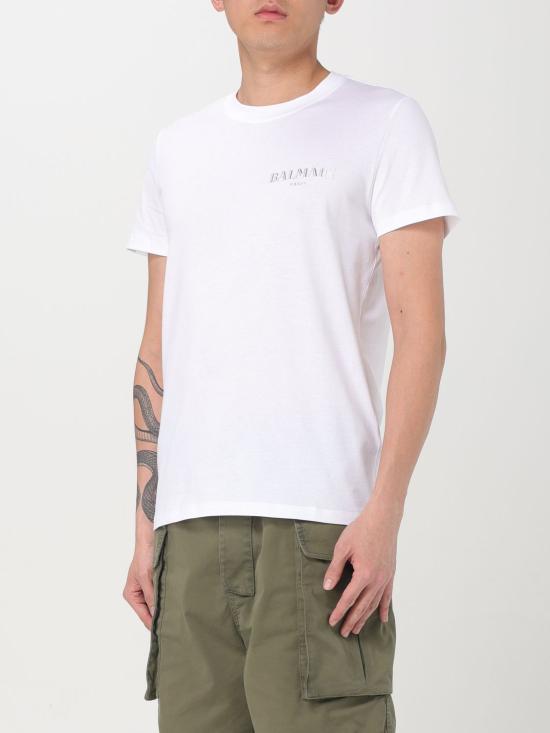 25FW 발망 반팔 티셔츠 EH1EF000GD84 0HF White - BALMAIN