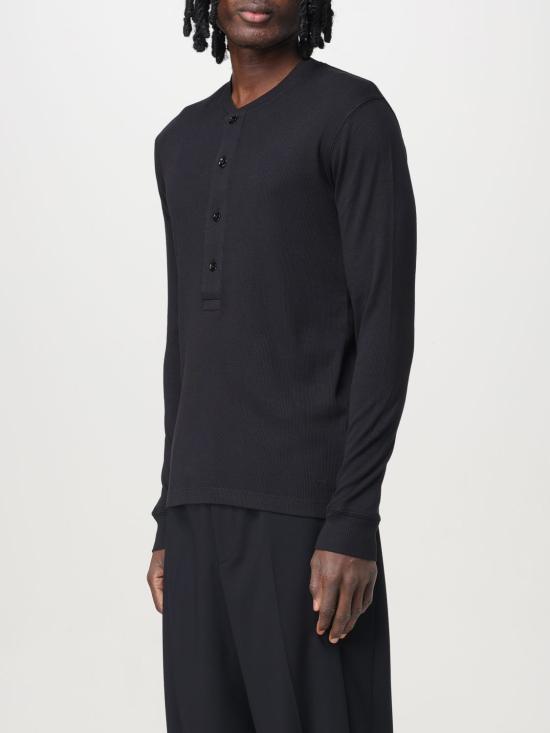 25FW 톰포드 긴팔 티셔츠 JHL014JMC048S25 LB999 Black - TOMFORD