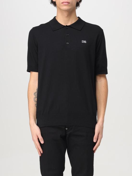 25FW 디스퀘어드2 폴로 티셔츠 S74HA1452D13018 900 Black