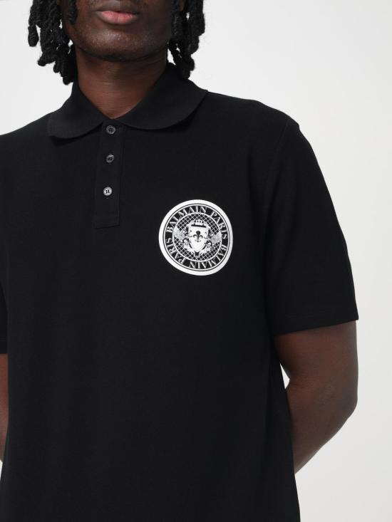 25FW 발망 폴로 티셔츠 EH1GC026BC94 EAB Black - BALMAIN