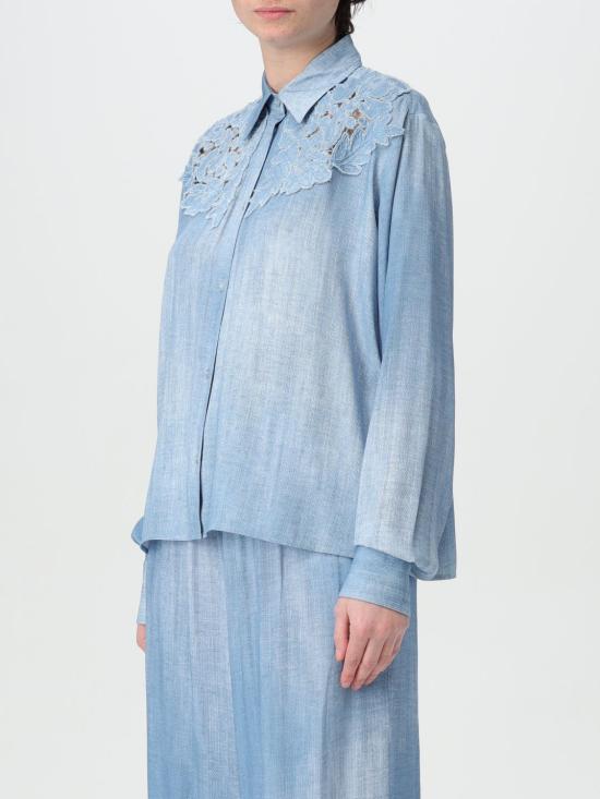 25SS 에르마노 설비노 블라우스 D462K340EMY S4217 Gnawed Blue - ERMANNO SCERVINO