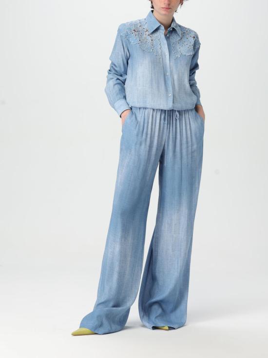 25SS 에르마노 설비노 블라우스 D462K340EMY S4217 Gnawed Blue - ERMANNO SCERVINO