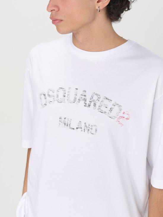 25FW 디스퀘어드2 반팔 티셔츠 S74GD1399D20020 100 White - DSQUARED2