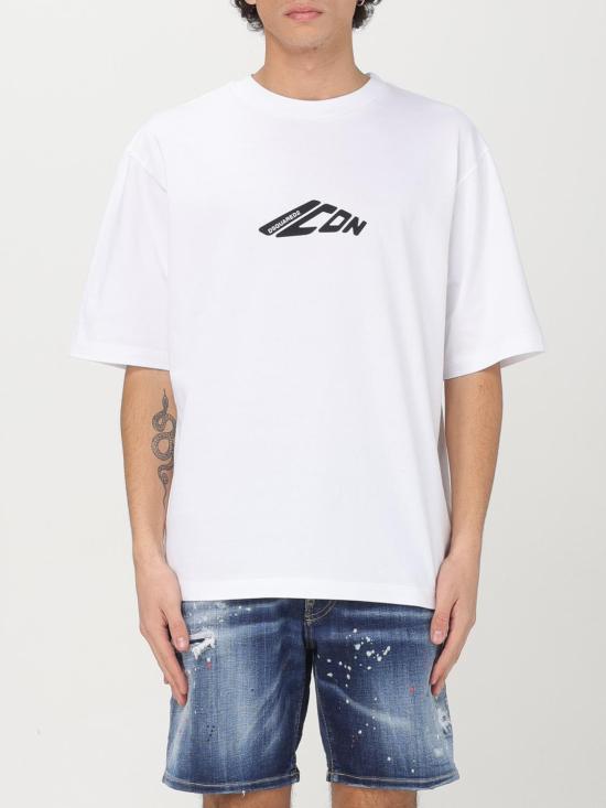 25FW 디스퀘어드2 반팔 티셔츠 S79GC0096D20033 100 White