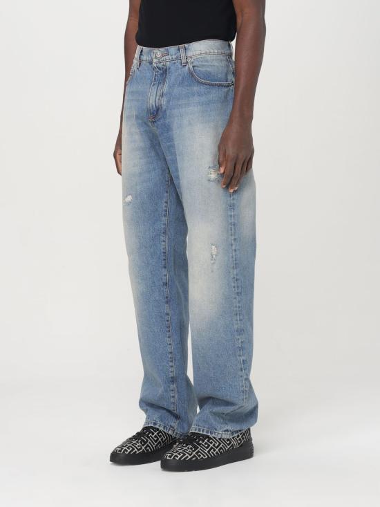 25FW 발망 데님 팬츠 EH1ML155DF44 6FF Denim - BALMAIN