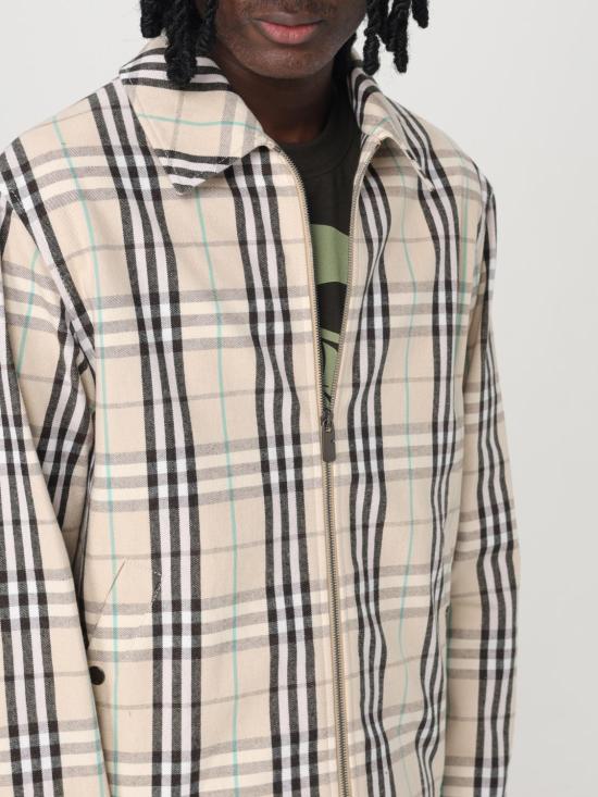 25SS 버버리 체크 코튼 해링턴 자켓 8101040 Beige - BURBERRY