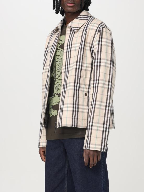25SS 버버리 체크 코튼 해링턴 자켓 8101040 Beige - BURBERRY
