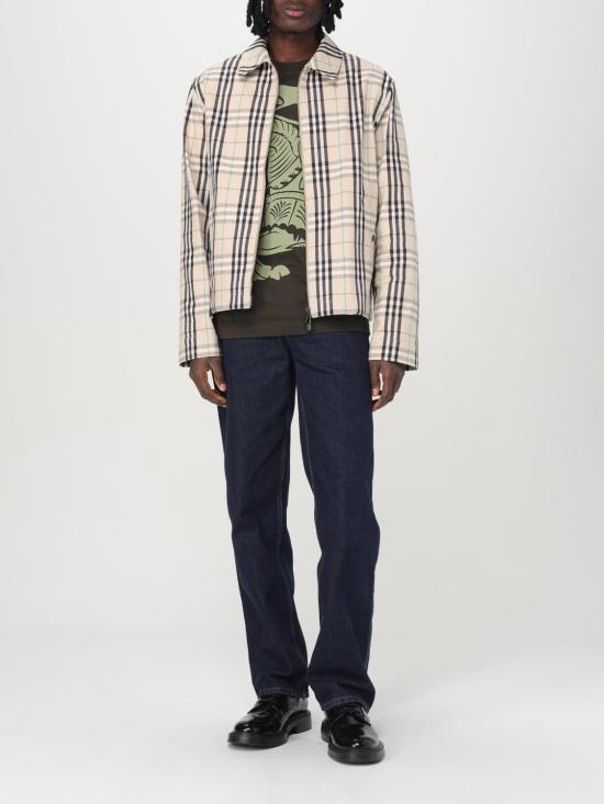 25SS 버버리 체크 코튼 해링턴 자켓 8101040 Beige - BURBERRY