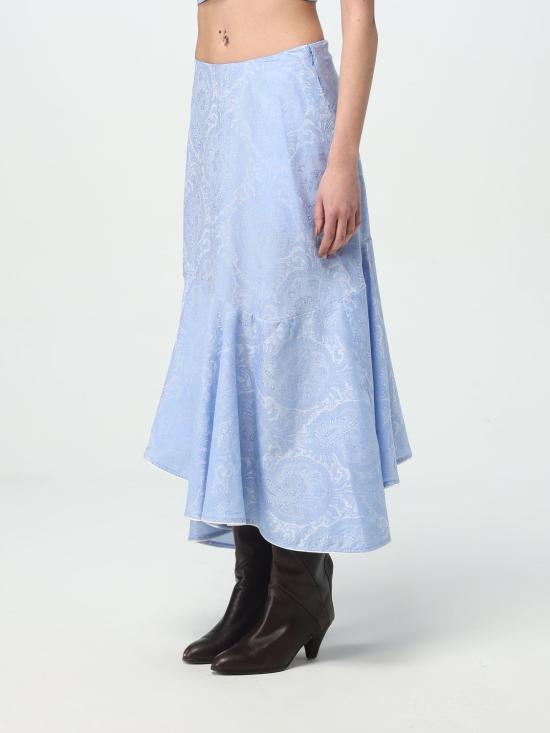 25FW 에트로 롱 스커트 WRFA0095AK763 X0888 Blue - ETRO