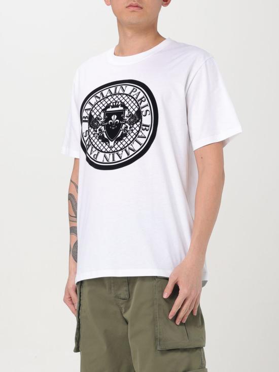 25FW 발망 반팔 티셔츠 EH1EG010BB17 GAB White - BALMAIN