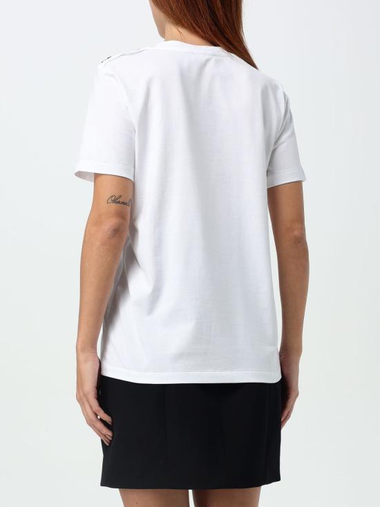 25FW 발망 반팔 티셔츠 BF1EF005BB02 GAB White - BALMAIN