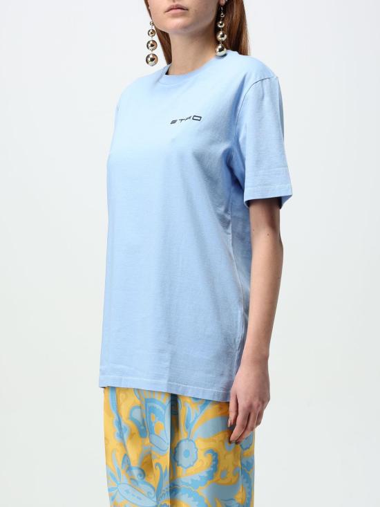 25FW 에트로 반팔 티셔츠 WRMA0005AK791 B1932 Blue - ETRO