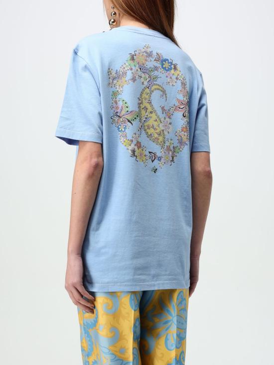 25FW 에트로 반팔 티셔츠 WRMA0005AK791 B1932 Blue - ETRO