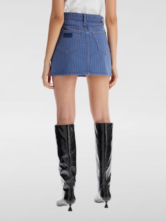 24FW 가니 롱 스커트 J1504 083 Blue - GANNI