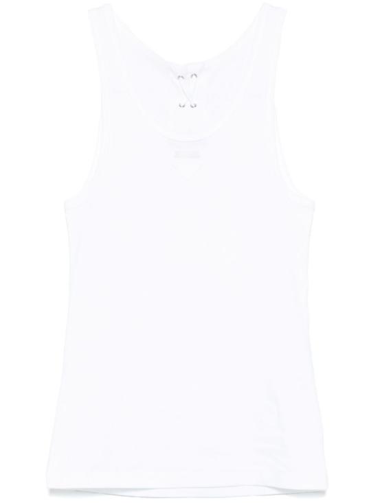 25SS 프라다 민소매 티셔츠 39603SOOO 10Z0 F0009 BIANCO