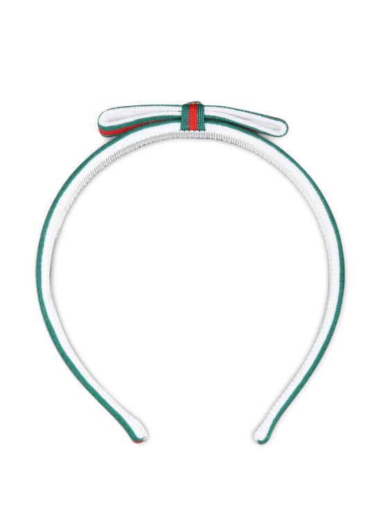 25SS [키즈] 구찌 모자 814339 3HA7I 9066 WHITE DARK GREEN