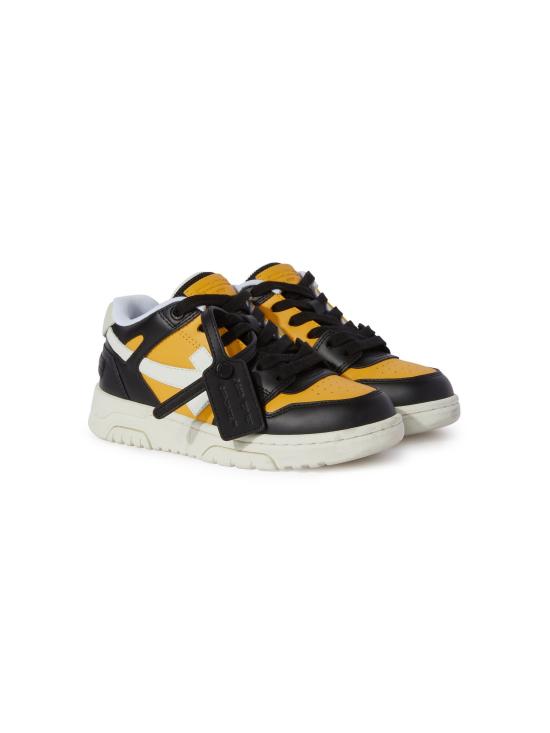 25SS [키즈] 오프화이트 스니커즈 OBIA011S25LEA001 1610 OCHER YELLOW BLACK