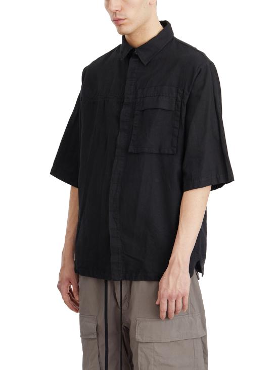 25SS 톰크롬 반팔 셔츠 LMH167BLACK Black - THOM KROM