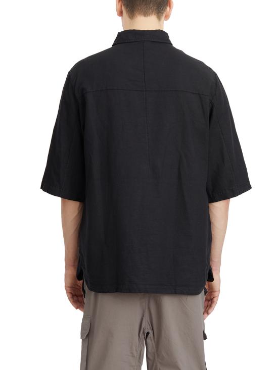 25SS 톰크롬 반팔 셔츠 LMH167BLACK Black - THOM KROM