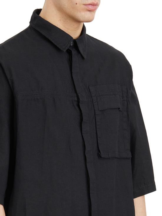 25SS 톰크롬 반팔 셔츠 LMH167BLACK Black - THOM KROM