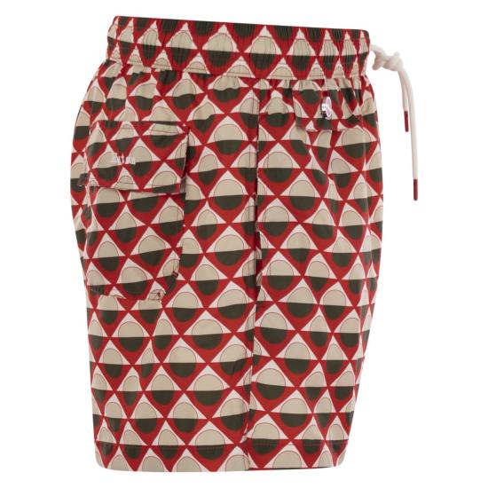 25SS 키톤 비치웨어 UCOM2CK0747F61 WHITE RED - KITON