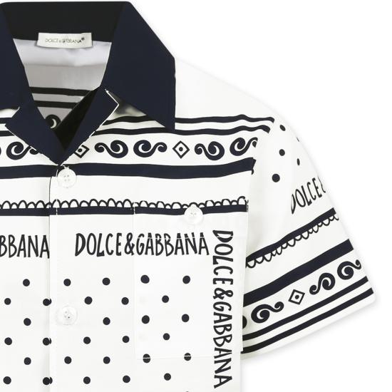 25SS [키즈] 돌체앤가바나 티셔츠 L44S10 FI5KQ HA9QB WHITE - DOLCE & GABBANA