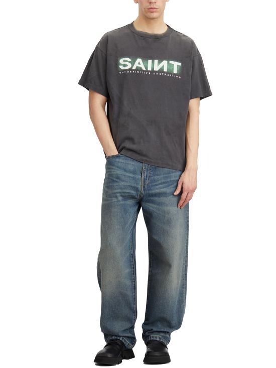 25FW 세인트 미카엘 반팔 티셔츠 ISMYS10000001 Grey - SAINT MXXXXXX