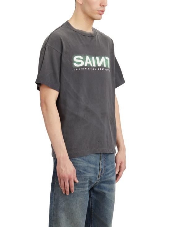 25FW 세인트 미카엘 반팔 티셔츠 ISMYS10000001 Grey - SAINT MXXXXXX