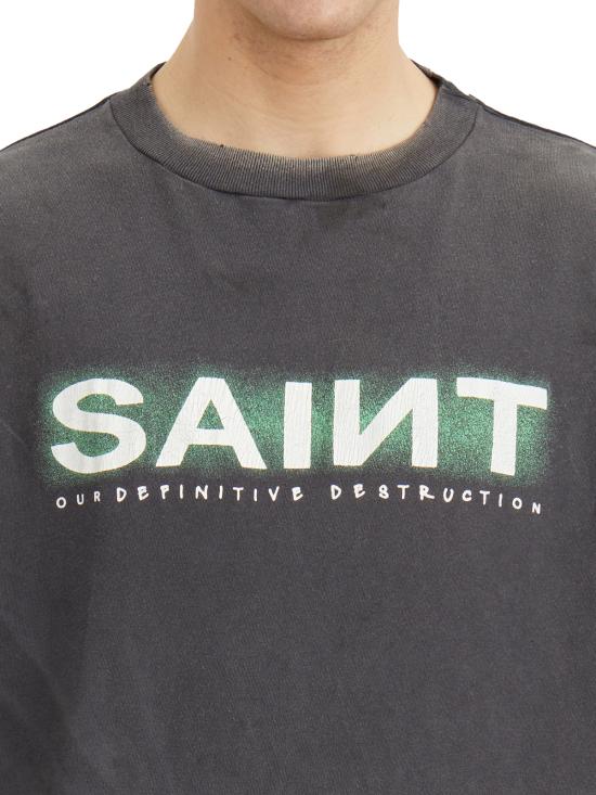 25FW 세인트 미카엘 반팔 티셔츠 ISMYS10000001 Grey - SAINT MXXXXXX