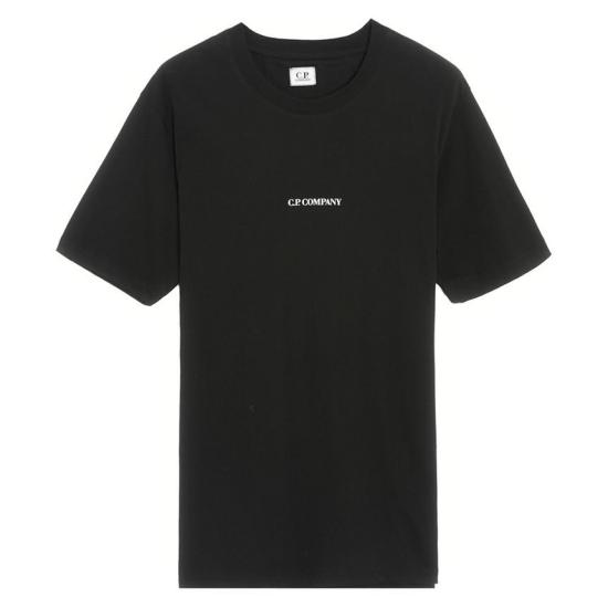  씨피 컴퍼니 반팔 티셔츠 14CMTS190A 006011W 999 BLACK DOM