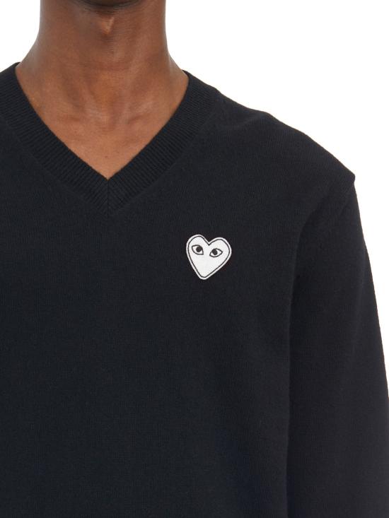 26SS 꼼데가르송 브이넥 가디건 IAXN060051 Black - COMME DES GARCONS