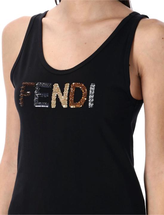24FW 펜디 민소매 티셔츠 FS9708AT2D F0GME Nero - FENDI