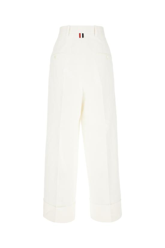 25SS 톰브라운 스트레이트 팬츠 FTC499AF0829 100 WHITE - THOM BROWNE