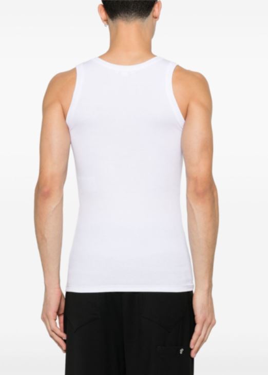 25SS 알렉산더 맥퀸 민소매 티셔츠 815098 QXAA99000 Optical white - ALEXANDER MCQUEEN