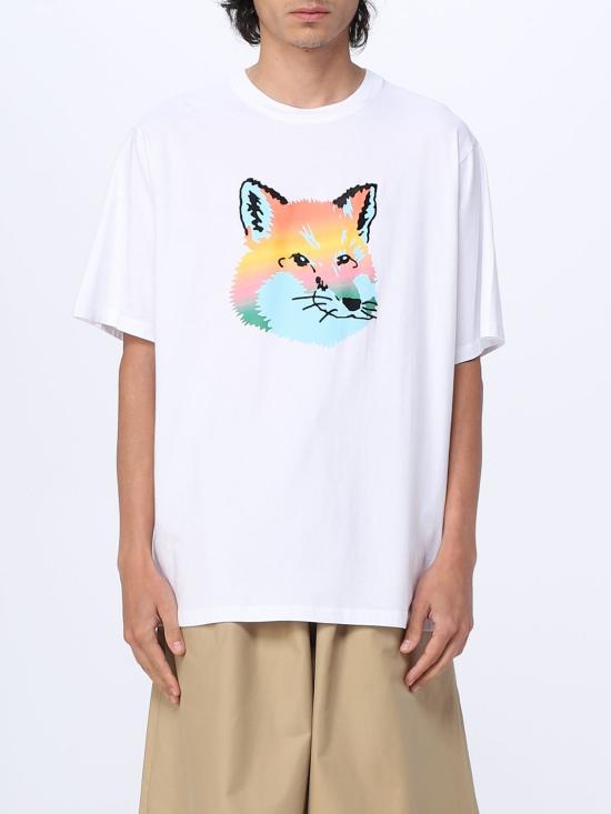  메종키츠네 반팔 티셔츠 KM00118KJ0008P100 WHITE DOM