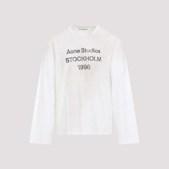 26SS 아크네 스튜디오 긴팔 티셔츠 CL0197DC6 DUSTY WHITE DOM