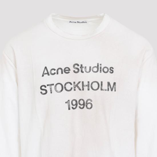26SS 아크네 스튜디오 긴팔 티셔츠 CL0197DC6 DUSTY WHITE DOM - ACNE STUDIOS