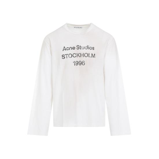 26SS 아크네 스튜디오 긴팔 티셔츠 CL0197DC6 DUSTY WHITE DOM - ACNE STUDIOS