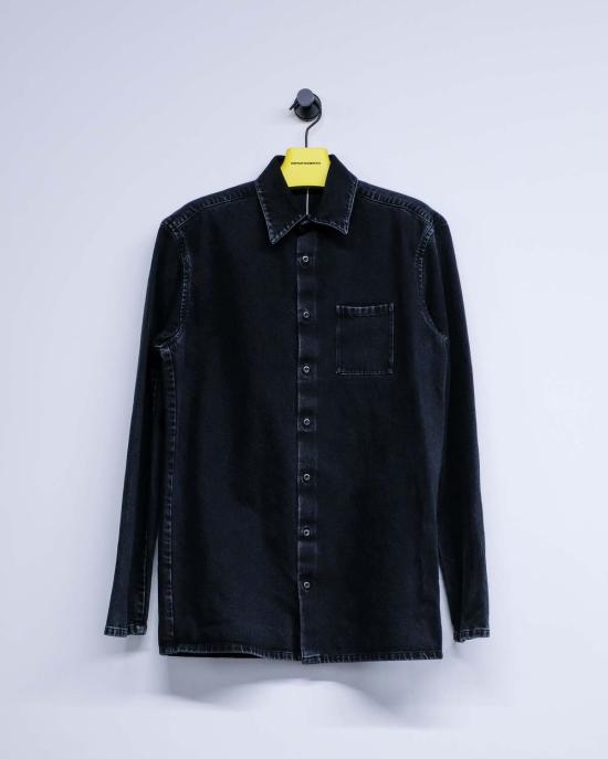  리에르 긴팔 셔츠 라이어 워시드 데님  앤트라사이트 - RIER