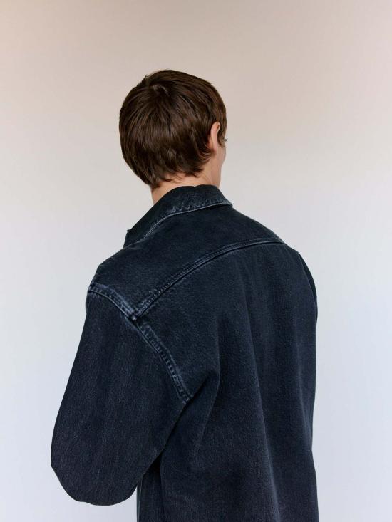  리에르 긴팔 셔츠 라이어 워시드 데님  앤트라사이트 - RIER