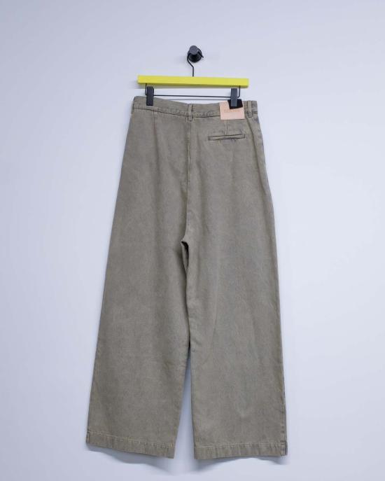  로에베 스트레이트 팬츠 데님 플리츠 팬츠 샌드 - LOEWE