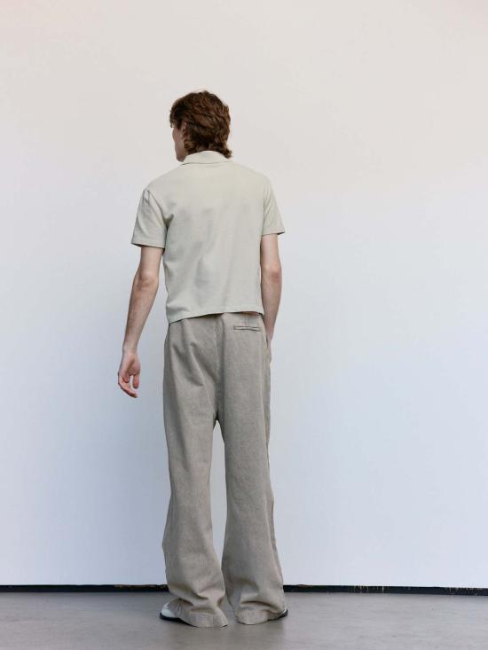  로에베 스트레이트 팬츠 데님 플리츠 팬츠 샌드 - LOEWE