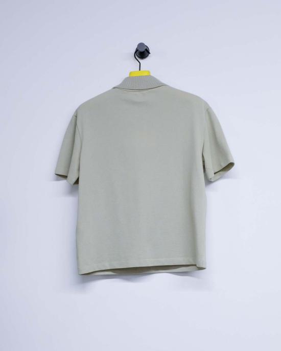  로에베 폴로 티셔츠 저지 코튼 폴로 세이지 - LOEWE